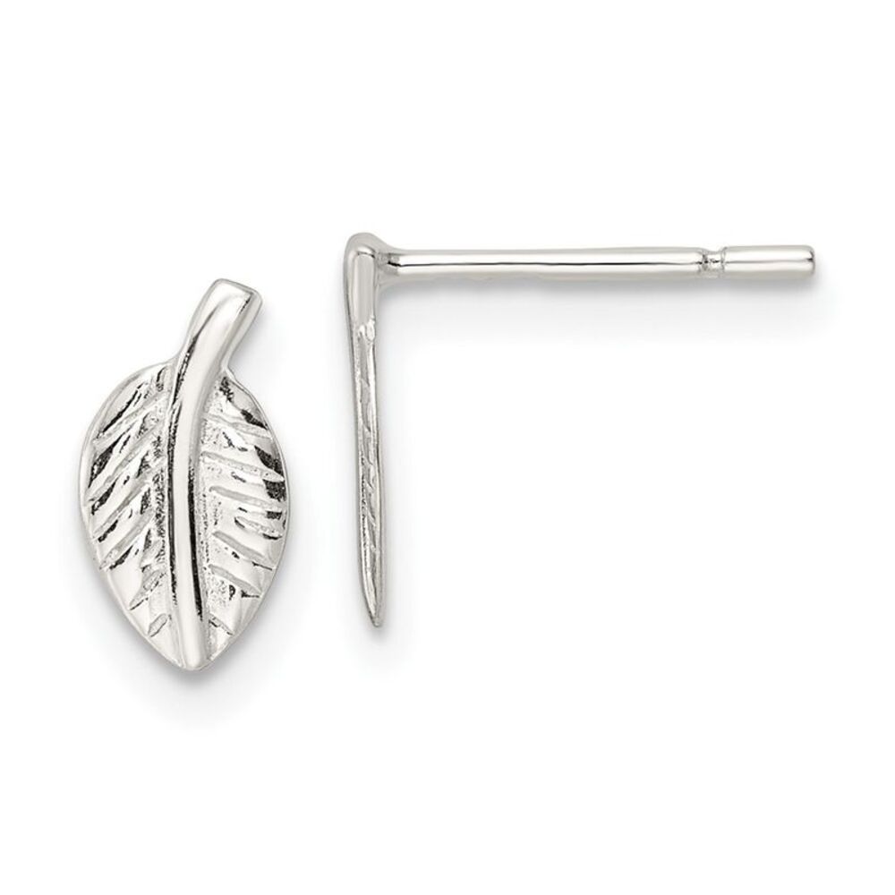 Kazi Luxury Sterling Silver Polished Tiny Leaf Po… - image 1